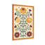 Motif floral de plantes et de fleurs avec des fleurs orange et rouges-604564554
