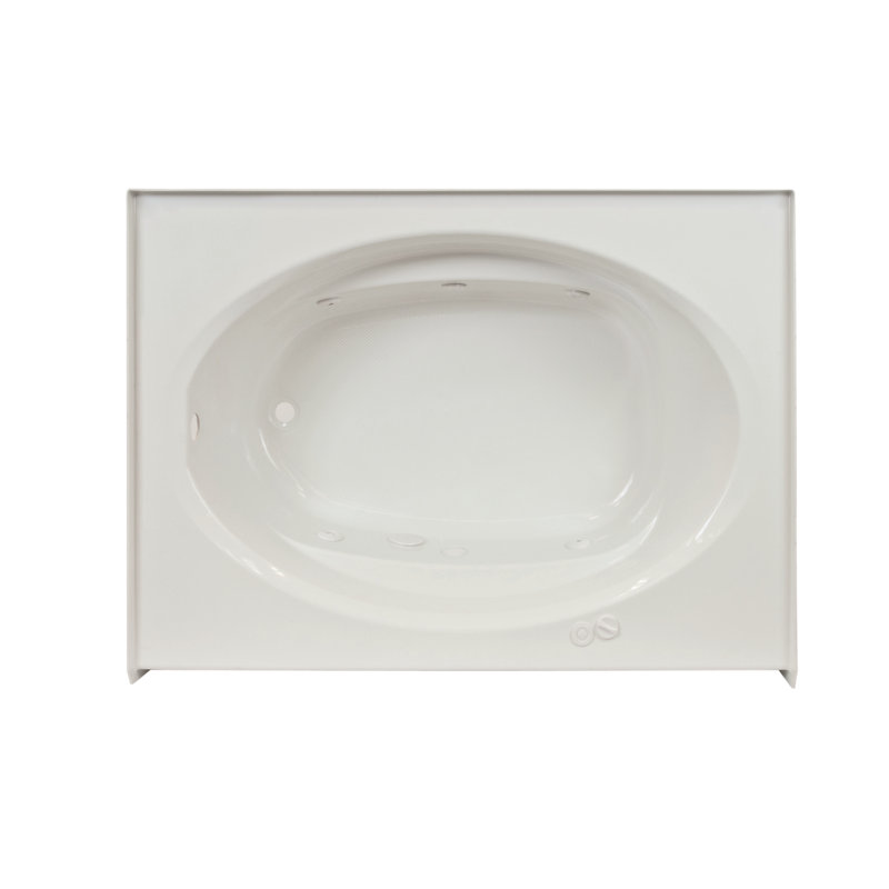 Signature® 60" x 42" Alcove Whirlpool Bathtub, Oyster, Right, Yes