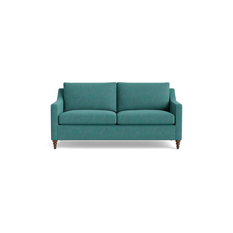 Vera Loveseat (70"), Walnut Finish (Turned), Performance Weave - Spruce