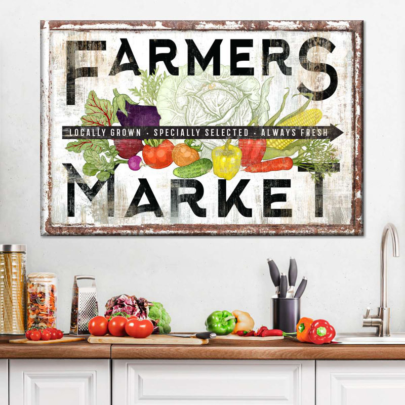 «Farmers Market», impression sur toile, H 20 po x l 30 po x P 1,25 po