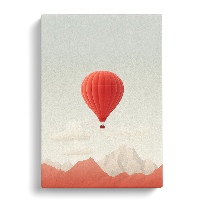 Hot Air Balloon Minimalism - Wrapped Canvas, 60cm H x 40cm W x 3cm D