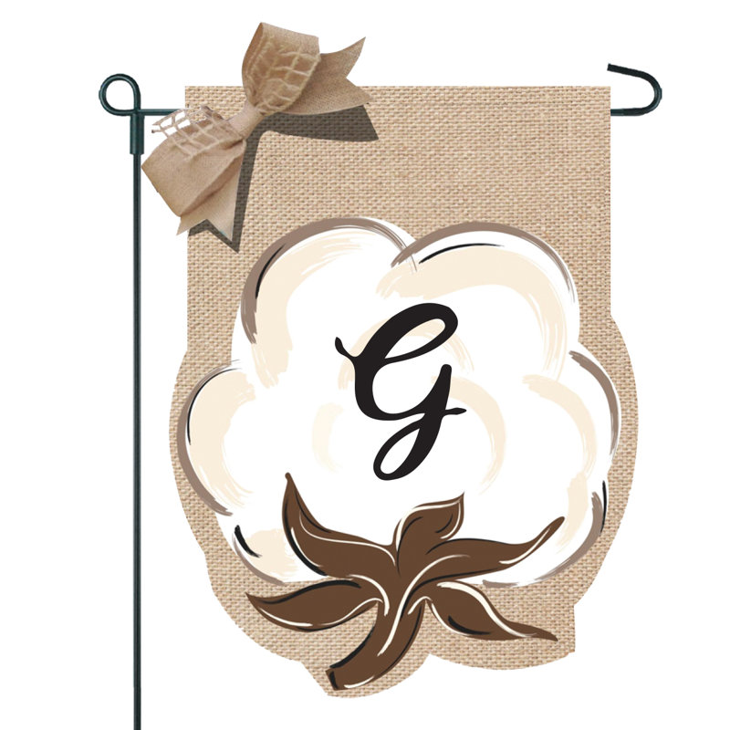 Drapeau de jardin en coton 2 côtés 1 pi 6 po x 1 pi, G