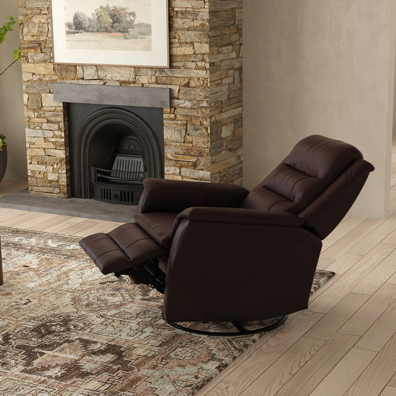 Fauteuil inclinable et pivotant confortable et polyvalent avec repose-pieds manuel pour se détendre dans n'importe quel espace de vie