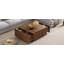 Table basse carrée 33,25 po à 4 tiroirs