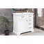 Meuble-lavabo 36 po avec lavabo en céramique, 2 tiroirs basculants, charnières de porte à fermeture en douceur, blanc-129184268