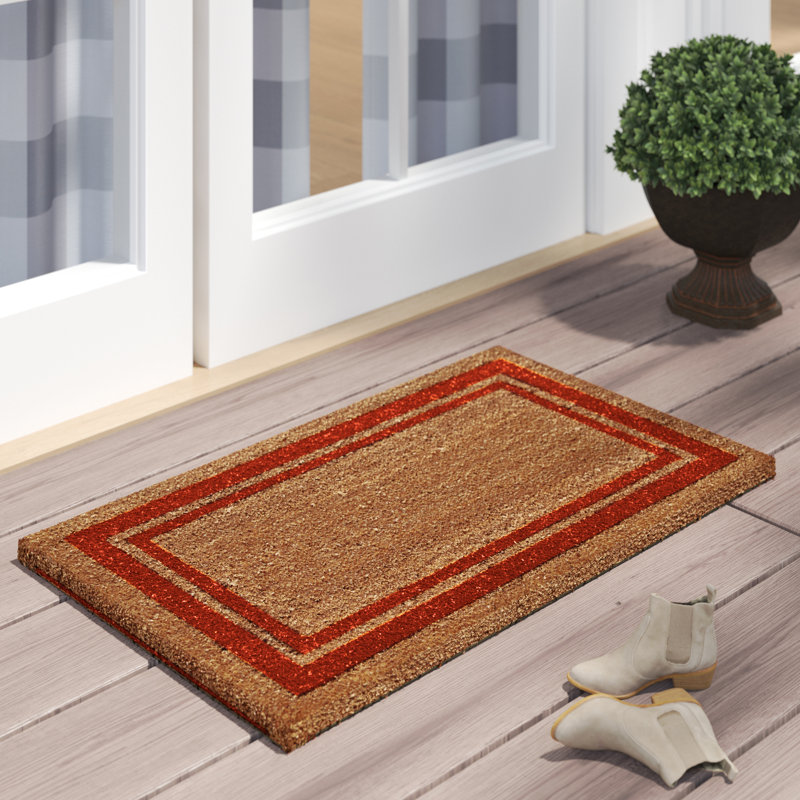 Tapis d'entrée antidérapant Mariah, 2 pi x 3 pi, Rouge
