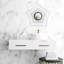 Miroir décoratif élégant, métal noir, 31,5 po x 2,4 po x 31,5 po | Fabrication 100% métal durable | Parfait pour le salon, la chambre à coucher ou le vestibule | Art mural élégant et fonctionnel