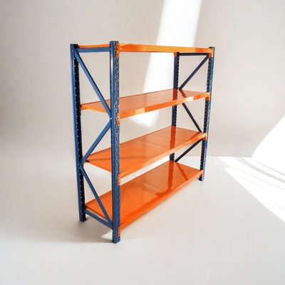 Industrial Garage Shelf - 4400 Lbs Heavy Duty, 4 Levels, Adjustable For Workshop, Office Duty Shelving Units Garage, Home, Store Use