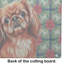 Red Pekingese Christmas PoinsettIas Glass Cutting Board