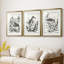 Linocut Style Seabird I - Impression personnalisée de qualité supérieure avec cadre mat - 3 pièces-639978617-639978620