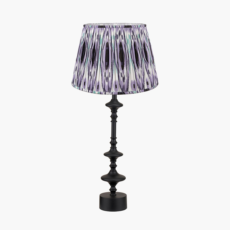 Benil Metal Table Lamp, Cotton/Cotton Blend, Purple