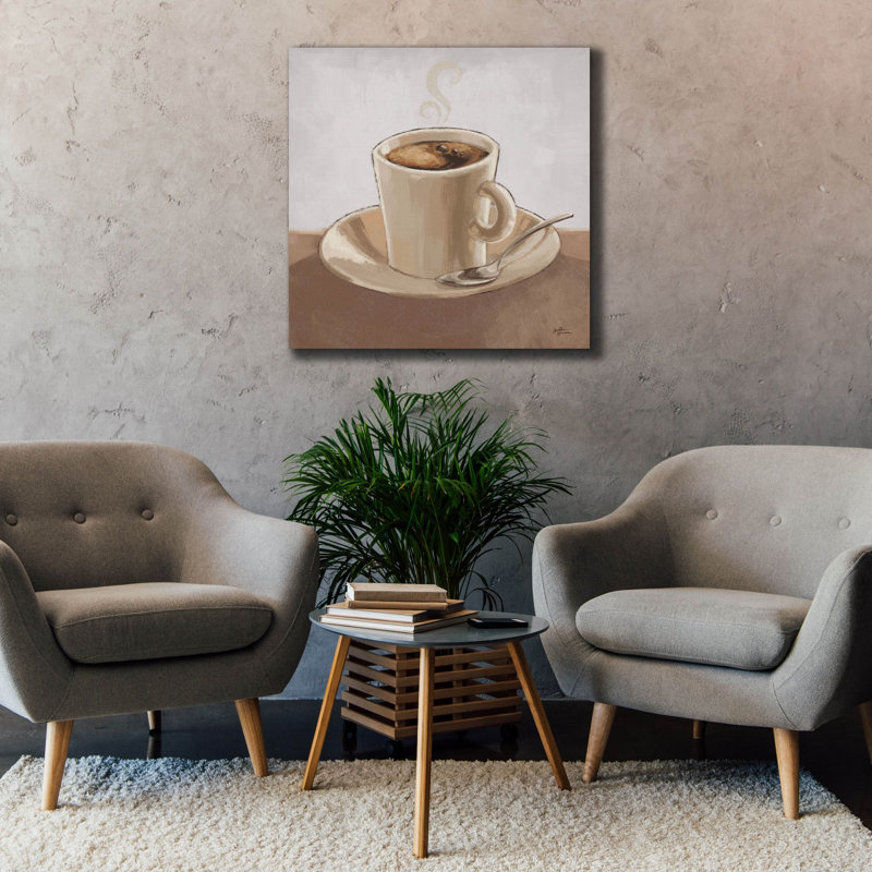Art mural sur toile Winston Porter «Coffee And Co 2 Neutral» par Janelle Penner, H 37 po x l 37 po x P 1,5 po
