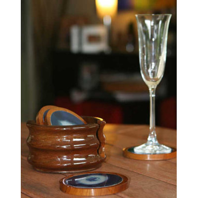 Round 1 Piece Coaster Set With Holder