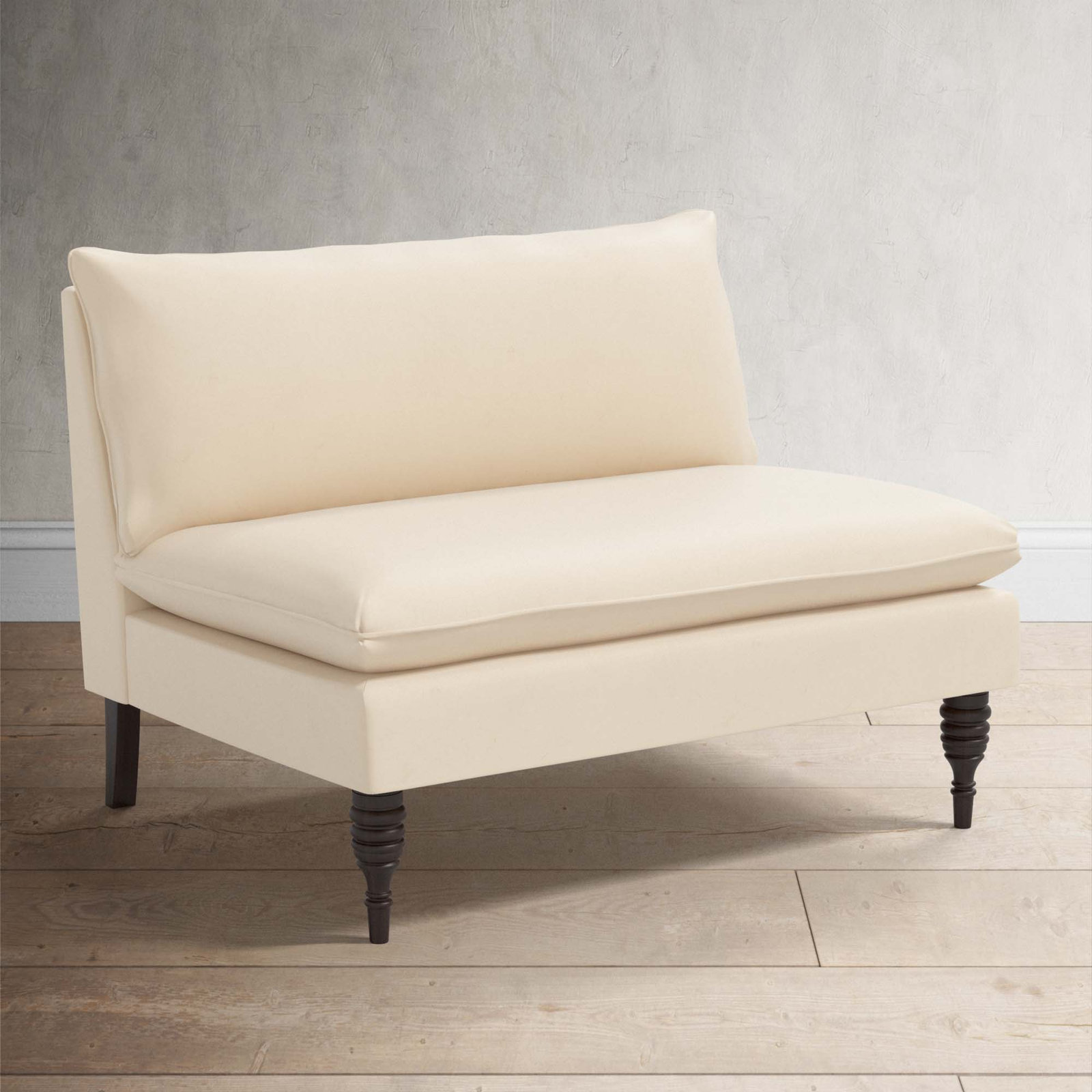 Varick 47'' Upholstered Settee, Classic Pearl Performance Velvet