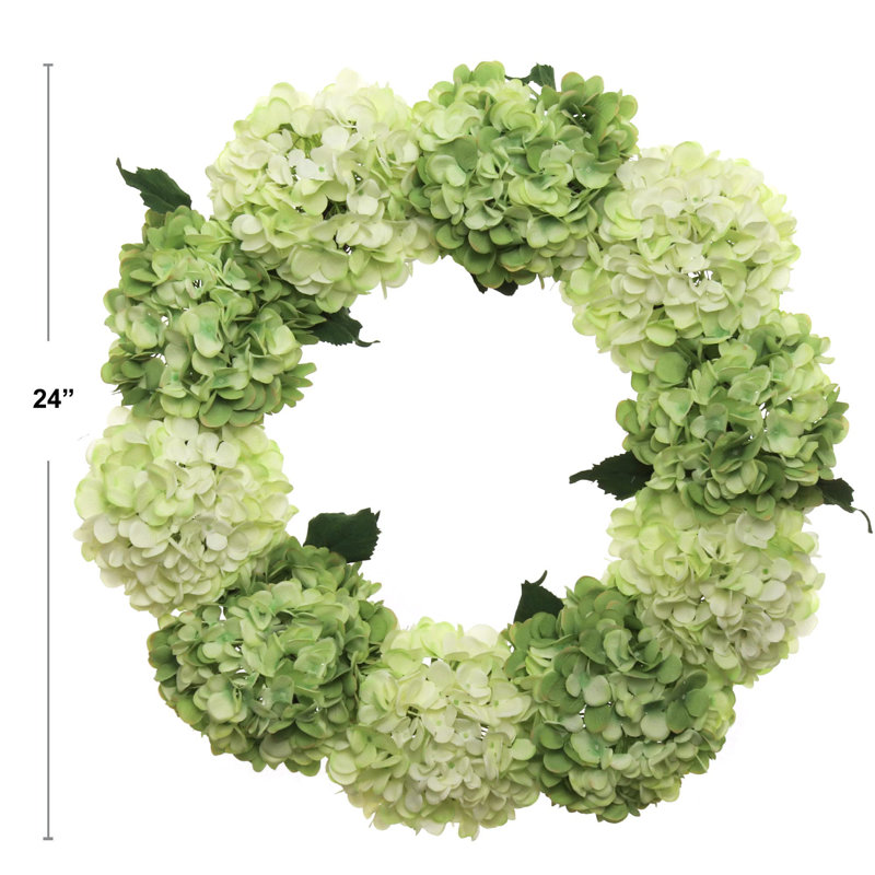 2pc 24" Magenta Green Hydrangea Wreath