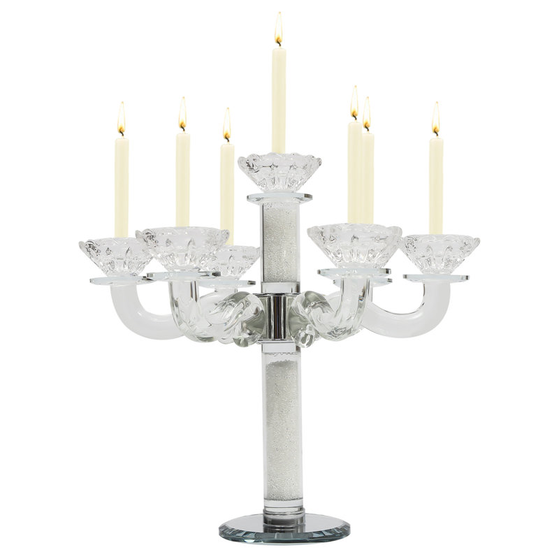 11.4'' H Crystal Tabletop Candelabra