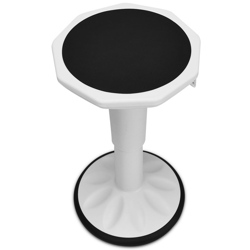 Adjustable Height Ergonomic Active Stool, White