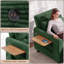Fauteuil d'appoint convertible 3 en 1 avec port de charge USB et table d'appoint, fauteuil en velours côtelé pour le salon et la chambre à coucher-133356404