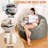 Gaint Bean Bag Chair For Adults, Bean Bag Couch With Luxurious Removable Velvet Cover & Sponge Filling, Oversized Floor Lazy Sofa For Bedroom, Living Room, Dorm-1084687962
