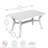 Resol - 4 Seater Tulip Rectangular Plastic Garden Dining Table - 90cm x 140cm-70257754