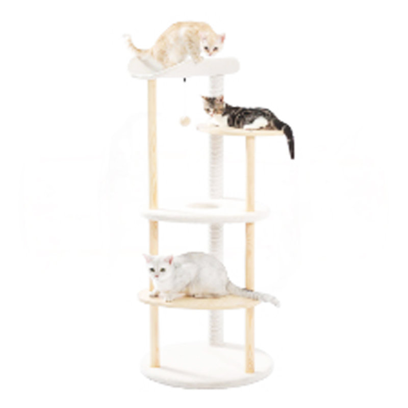 Overlooking Wooden 5-Level Indoor Cat Tower