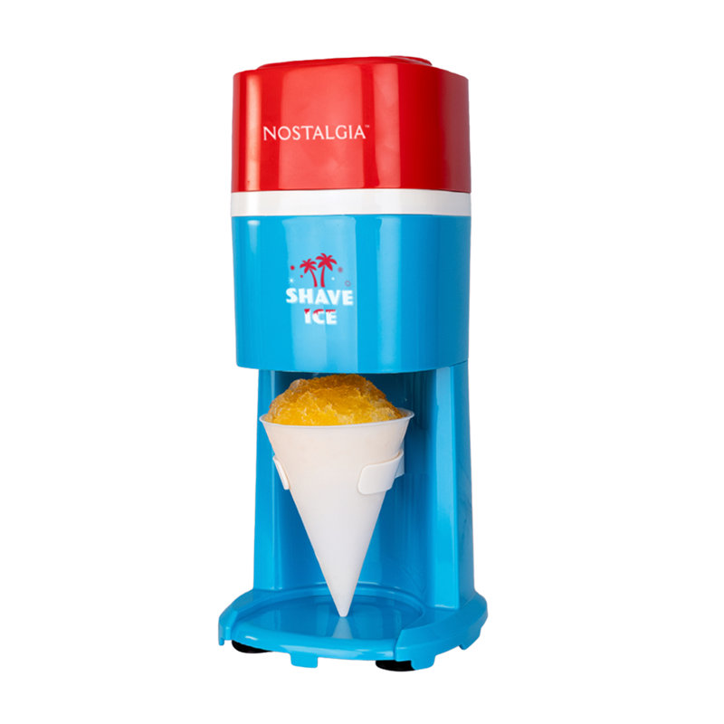 Nostalgia Shave Ice and Snow Cone Machine, Blue and Red