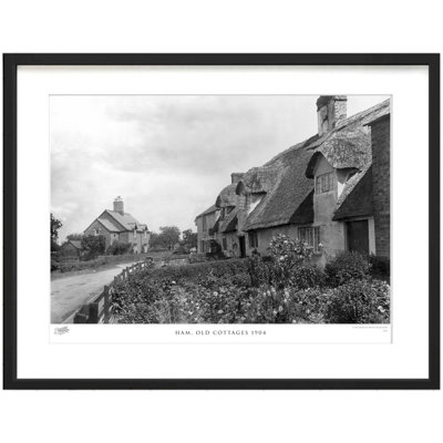 Ham, Old Cottages 1904 by Francis Frith - Single Picture Frame Print
