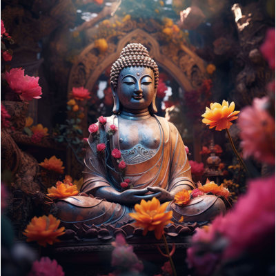 Buddha Harmony 1 Piece Wall Art on Glass