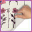 Tapis de bain rose à motif de fleurs sauvages-1866464568