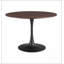 Table de salle à manger 31,5 "31,5" NOIR ET NOYER Tulip Mid-Century pour 2 à 4 personnes-2090084284-2090084258-2090084259