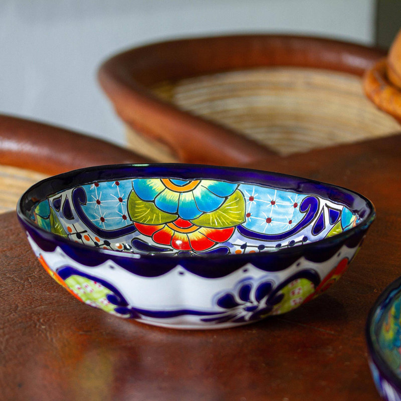 Bungalow Rose Ceramic Stainless Steel Serving Bowl