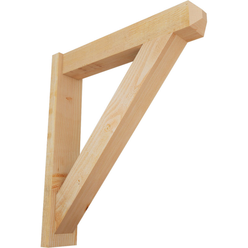 Artisan traditionnel en bois rustique, Sapin Douglas de 6 po (sciage brut), P 30 po x H 34 po