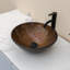 Lavabo vasque circulaire en verre 16,7 "avec bonde escamotable