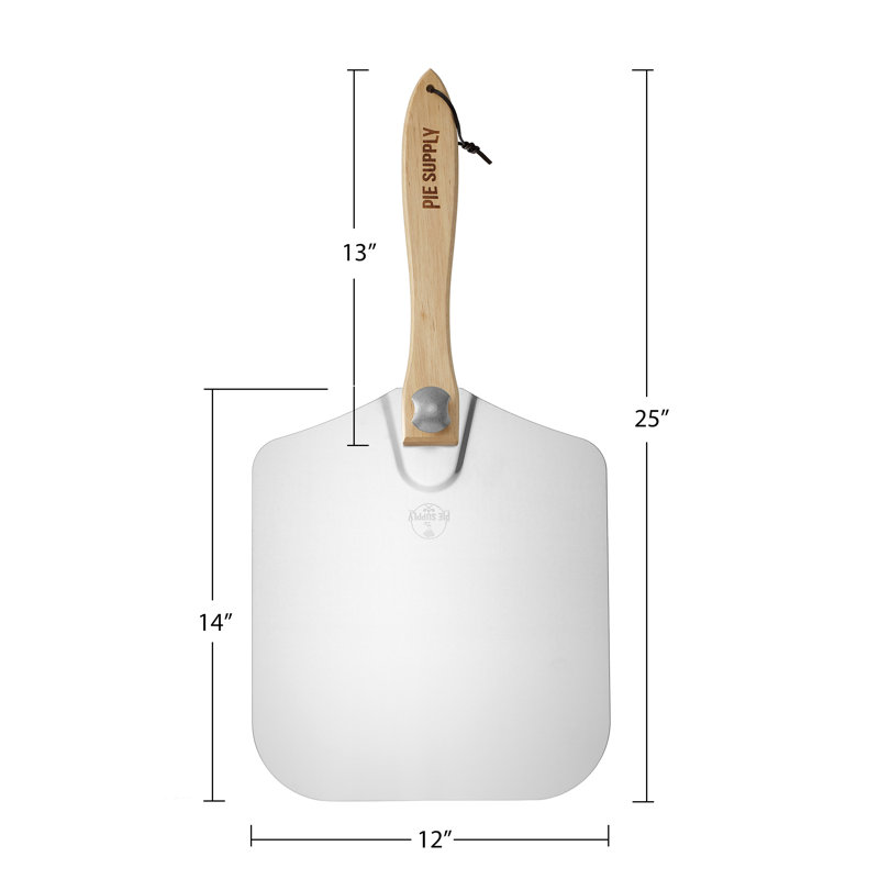 Pie Supply Aluminum  Pizza Peel, 25" H x 12" W
