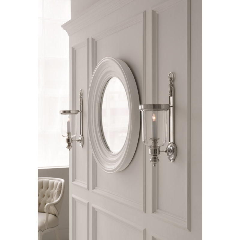 Chapman & Myers Georgian Small Hurricane Wall Sconce, Antique Nickel