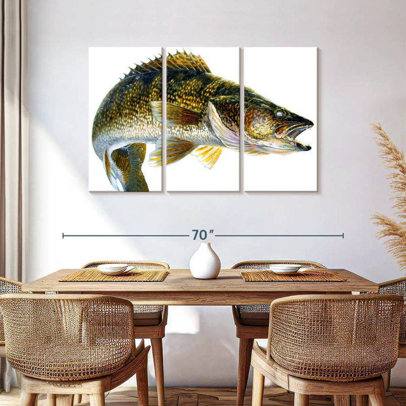 Brampt Break Line Walleye, 36" H x 57" W