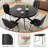 5-Piece Set Of 4 Morden  Chairs And Round Dining Table, Dining Table Set, Dining Room Set-1367603317-1600590595