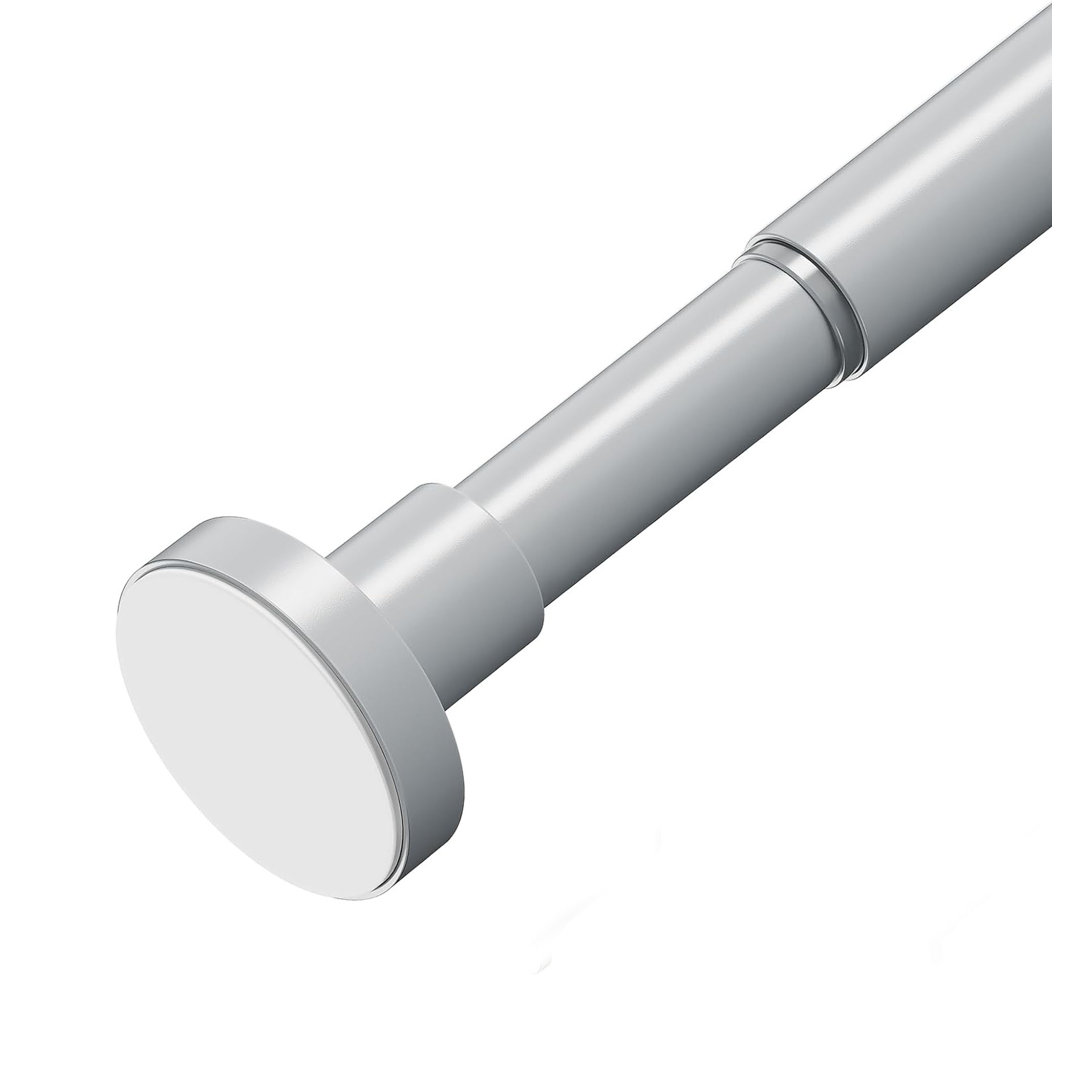 48cm Straight Shower Curtain Pole & Hook Set
