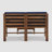 Acacia Patio Sofa with Cushions and Ottoman-977936986-1000791902
