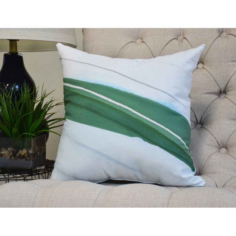 Housse et insert de coussin carré Nantucket, Vert, 18 po x 18 po
