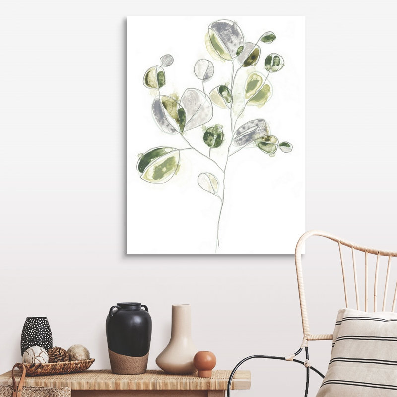 Sea Greens II, art mural sur toile, Toile tendue, H 40 po x l 30 po
