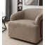 Broderic Faux Leather Swivel Barrel Chair-1979426724