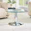27.5-inch Diameter Round Tempered Glass Coffee Table-128929560