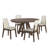 Brookins 42"-60" Extendable Round Dining Set With Vegan Leather Upholstered Chairs-1437712610