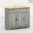 Gray Storage Sideboard - Modern Cabinet With 3 Drawers, Adjustable Shelf, And Doors For Organized Kitchen Doors, Shelves