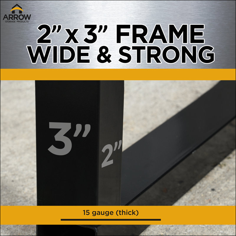 20 ft x 29 ft Charcoal Steel Carport Kit with Enclosure
