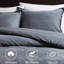 Couette très grande / très grande à motif de sergé délavé très grand / très grand King / King 3 pièces, coton respirant, standard 100, 2 taies décoratives surdimensionnées en coton douillet, élégance, housse de couette l 104 po x L 92 po-121262337