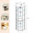Glass Display Cabinet With Adjustable Shelves For Collections, Curio Storage Cabinet With Arched Floral Carved Decor, 6-Tier Display Case For Living Room-73662166