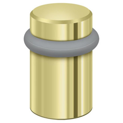 Deltana UFB5000U3 Round Universal Floor Bumper 2", Solid Brass in Polished Brass