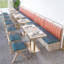 Banc rembourré en similicuir Light Luxury